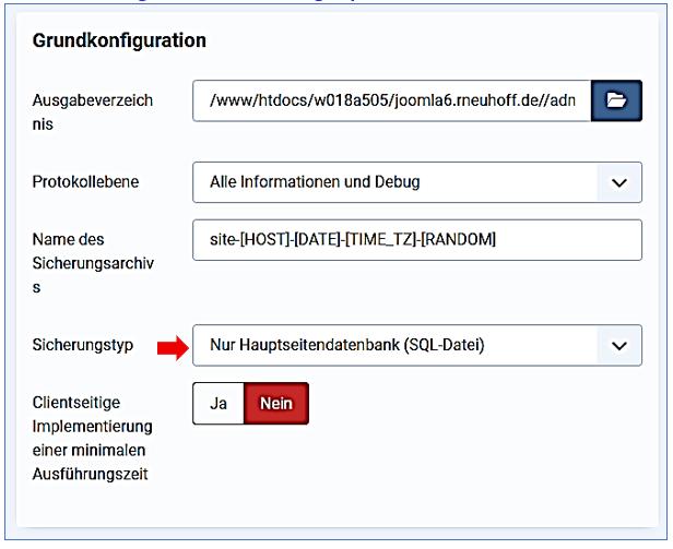 Bild 09   Datenbank Sicherung