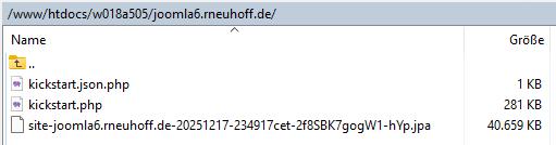 Bild 3   Dateien im Ordner auf dem Webserver
