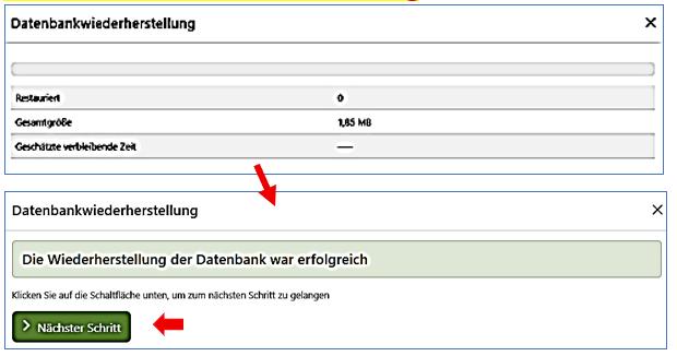 Bild 9   Prozess der Datenbankwiederherstellung